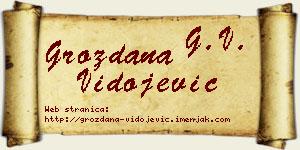 Grozdana Vidojević vizit kartica